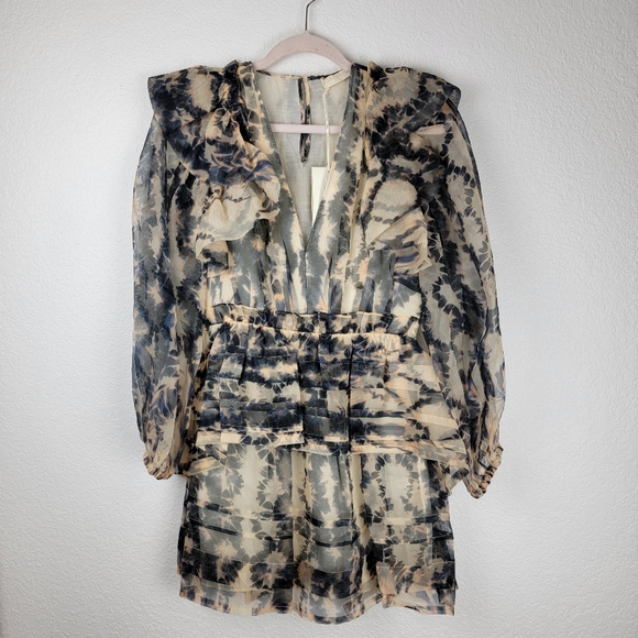 NWT Ulla Johnson Adelaide Printed Silk Minidress SS23 Runway Size 2 - Picture 7 of 15